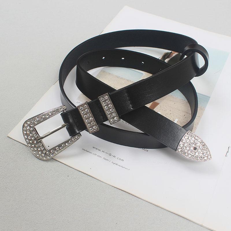Mei Heavy industry rivet rhinestone belt - y2k hot girl gothic punk diamond embellished waist belt for women