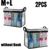 Foldable Book Box Student Textbook Organizer Bag  Large Capacity Transparent Storage Box Portable Zipper Waterproof Sundries