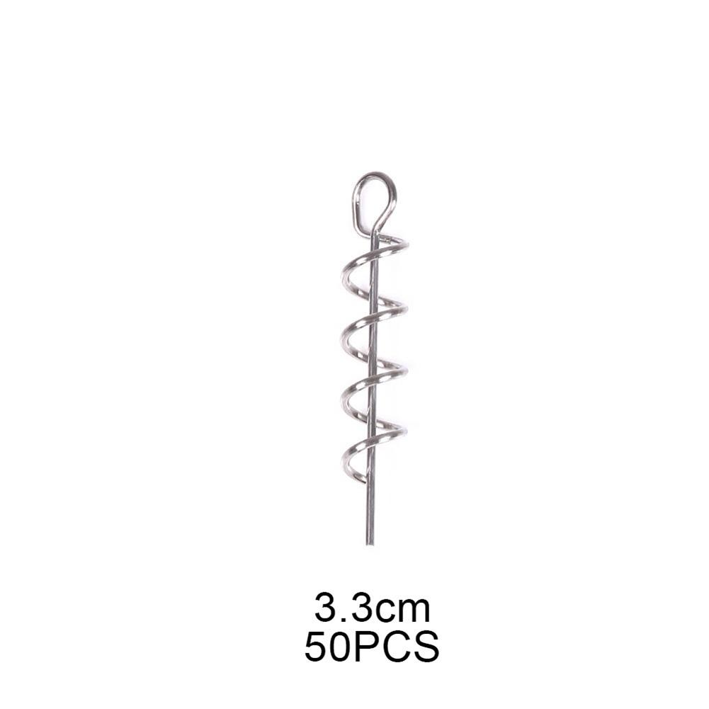 Professional Fishing Gear 50pcs Spring Lock Pins for Soft Lure Bait Worm Crank
