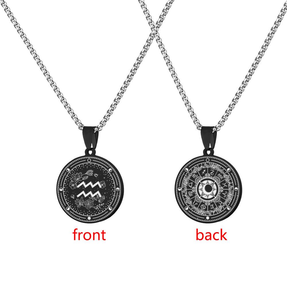 Astrology Necklace for Women Jewelry 12 Zodiac Pendant Birthday Gifts Horoscope Constellations
