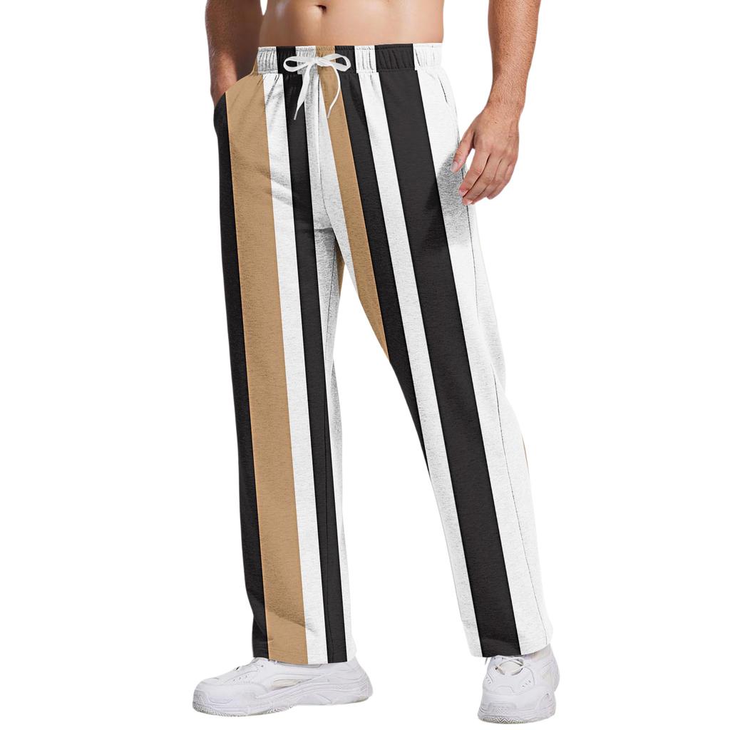 Men's Relaxed-Fit Casual Sweatpants With Stretch Waistband And Drawstring Yoga Pants