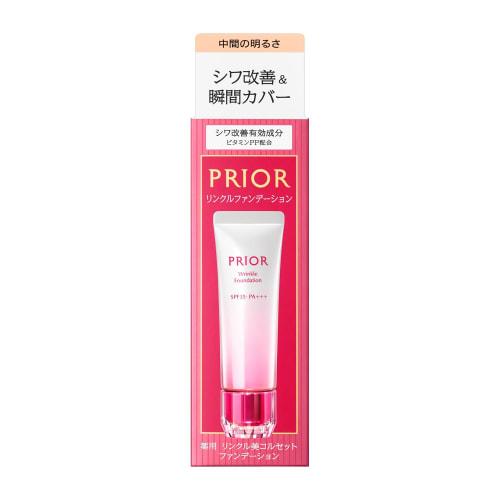 Prior Medicated Wrinkle Beauty Corset Foundation 2 Foundation Comfortable Aroma Bouquet Subtle Scent 2 Medium Brightness Body 30g