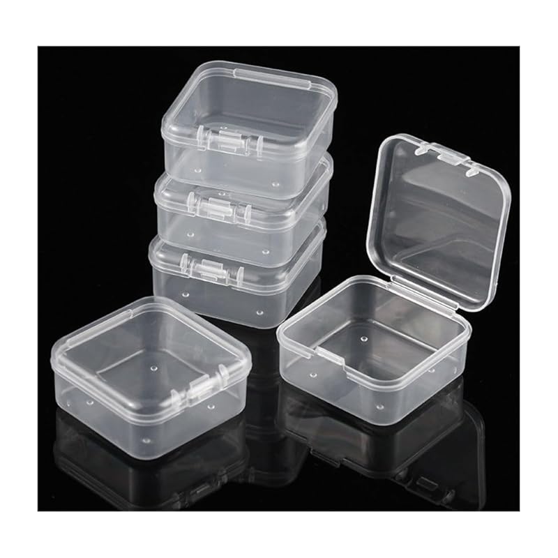 

EINEY accessory storage case plastic accessory case small case mini case accessory case plastic case square Accessories parts beads medicine case with