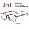 3-in-1 Progressive Multifokale Lesebrille für Damen Einfacher Blick in die Ferne und Nähe Erhältlich in Stärken von +1,0 bis +4,0 Brillen
