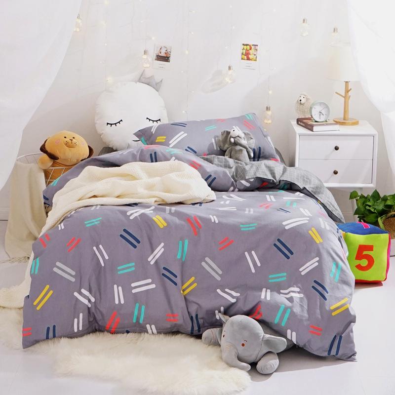 WTEMPO Домашний текстиль Мультфильм 3шт 100% хлопок Постельные принадлежности Комплекты Льняные постельные принадлежности Постельное белье Детская пуховая ткань Twin (3Pcs)