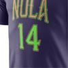 Nike X NBA New Orleans Pelicans Brandon Ingram Name & Number 2024/25 City Edition Letter Print Crew Neck Short Sleeve T-Shirt HJ2781-535