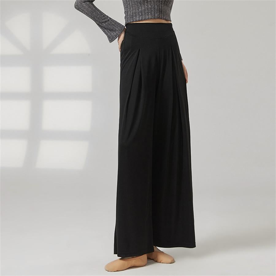 Damen Klassischer Tanz Trainingshose Ausgestellte Hose Atmungsaktiv Lockerer Schnitt Damen Ballett Moderner Tanz Performance Elegante Hose