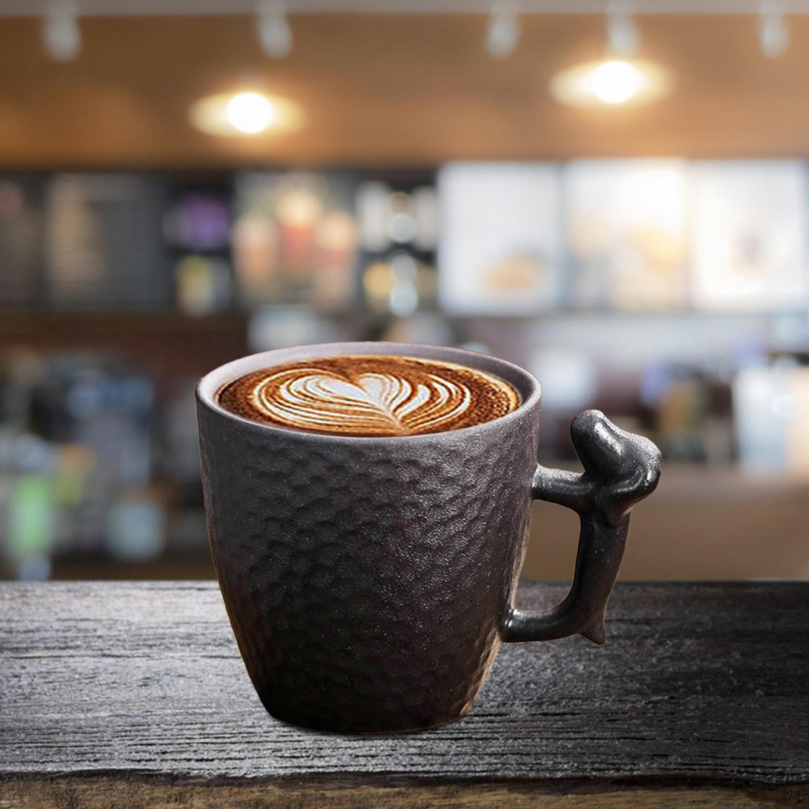 

Artisanal Pottery Coffee Mugs - Sleek Espresso Cup Set black