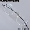 Fashion Hexagon Rimless Glasses Frame Men Women 2460 Brand Design Screwless Titanium Ultralight Eyeglasses Frameless Eyeware