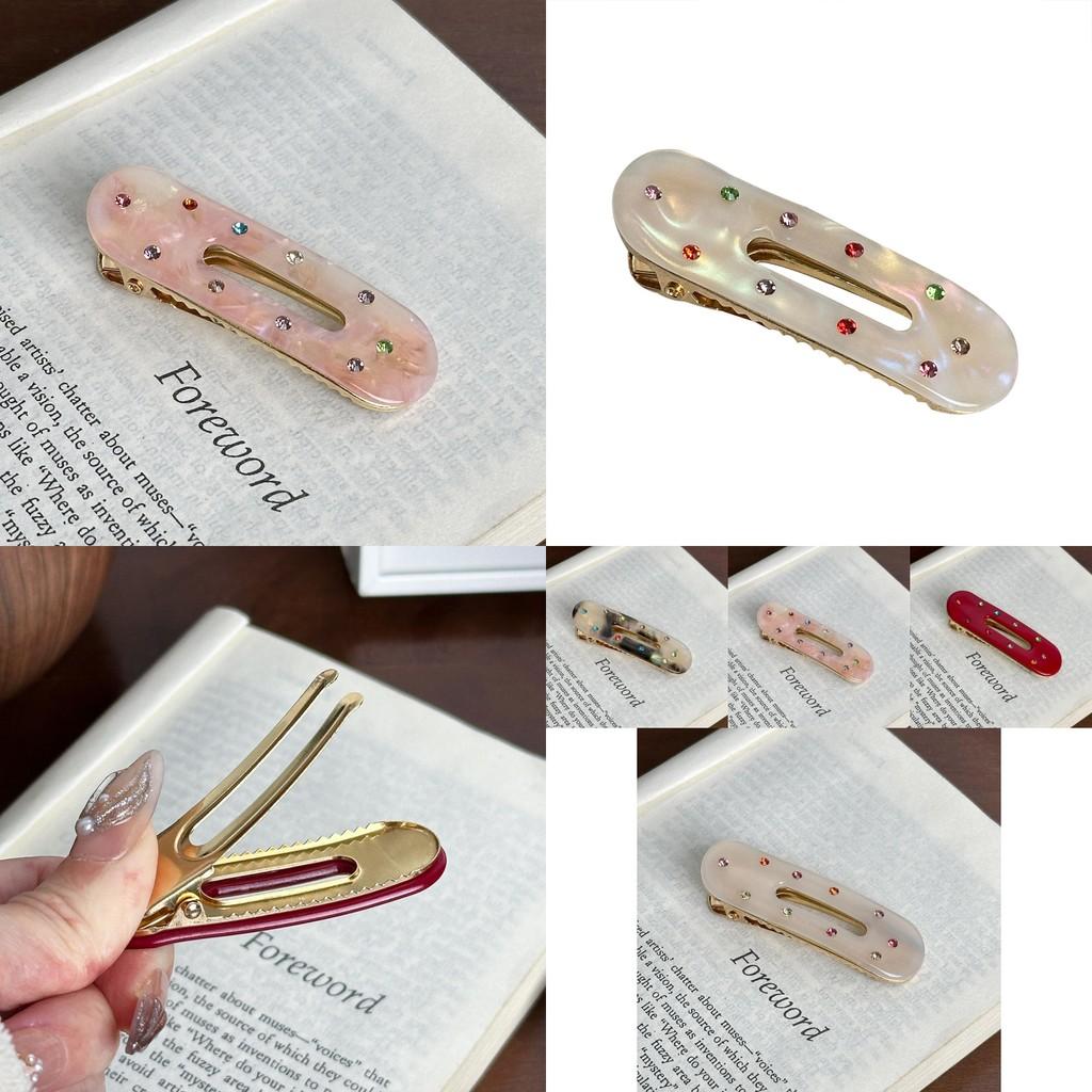 Stylish Oval Hair Claw With Dazzling Rhinestones Ideal For Everyday Fashion Accessories