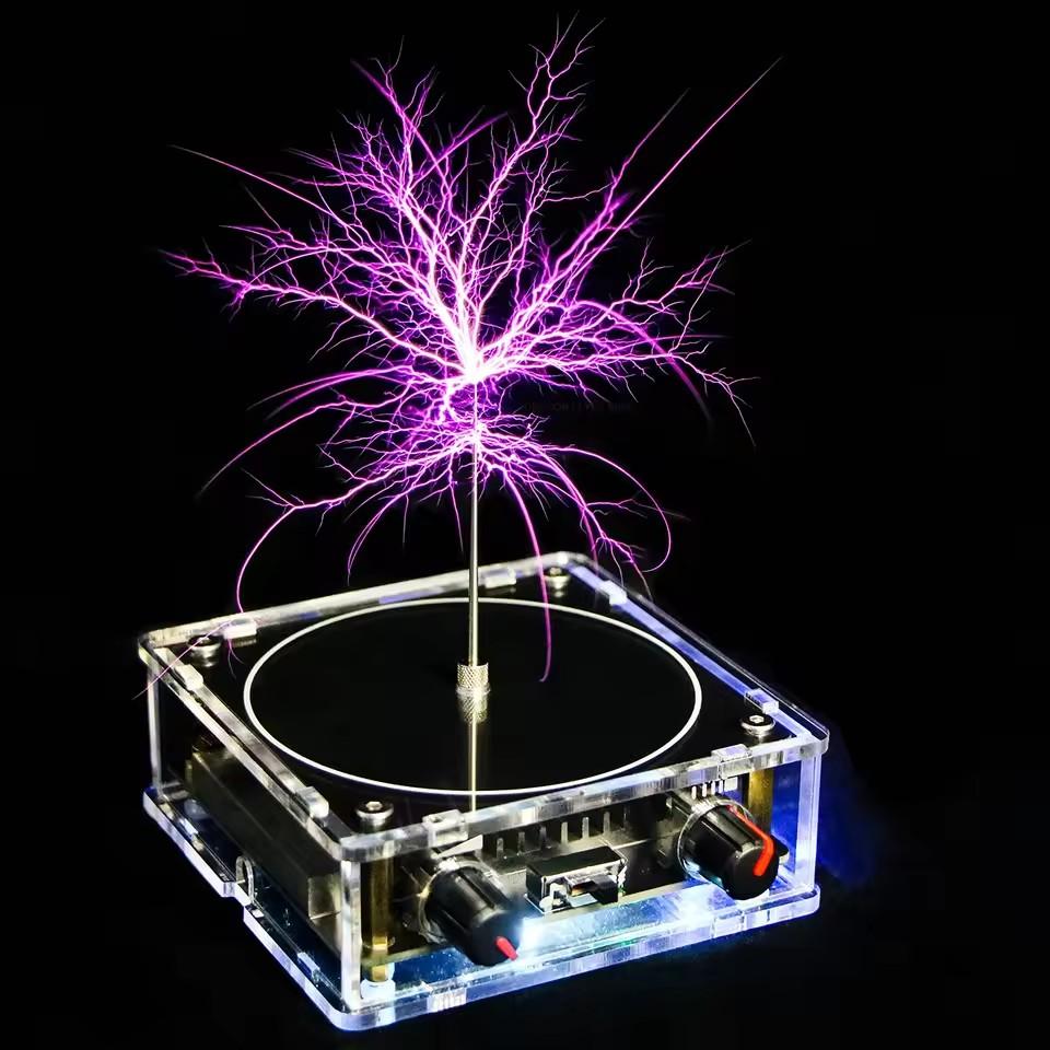 Caja de Música Bobina de Tesla Bluetooth/AUX Modo Dual Rayo Artificial Táctil Entrada de Audio Bluetooth Experimentos Científicos