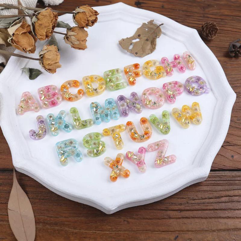 Letter Keychain Epoxy Resin Mold DIY Letter Decoration Charm Silicone Mould Home Decor Gift Tools