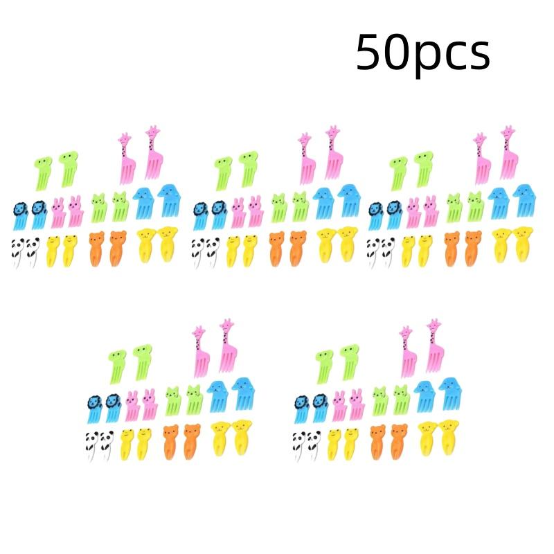 Plastic Fruit Toothpick Lovely Eye Cartoon Forks Bento Decorative Tableware Food Picks Fish Fork Dessert