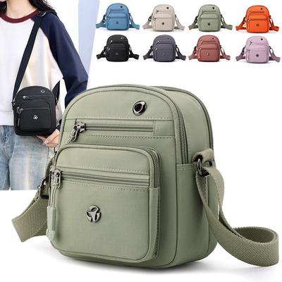 Schulter-Crossbody-Tasche Kleine quadratische Tasche Wasserdicht Leicht Mobiltelefon-Tasche Mehrschichtig Muttertasche KTB