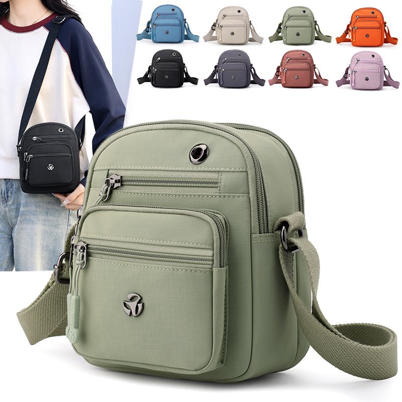 Borsa a tracolla piccola, quadrata, impermeabile, leggera, per cellulare, multistrato, per la mamma