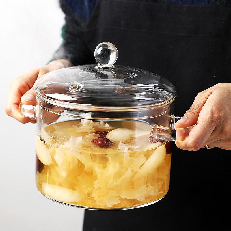 1350ml Double Handle Glass Soup Pot