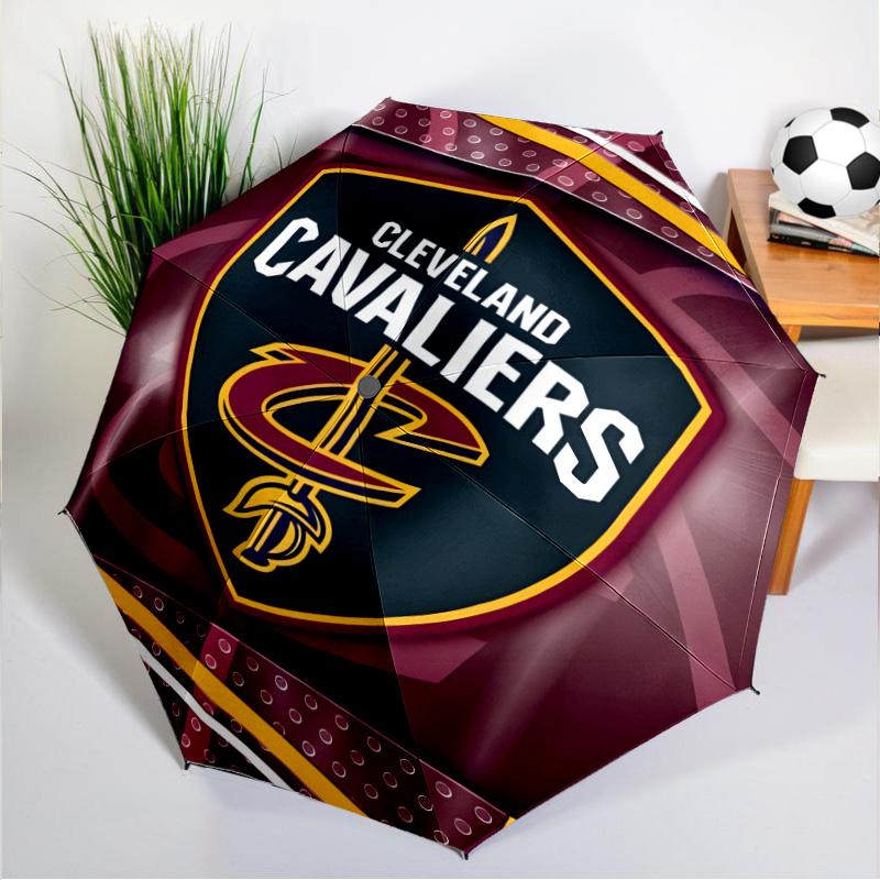 football Cavaliers Logo Umbrella 8-Frame for Travel, Camping, Casual Lightweight Portable Umbrella, Essential for Every Family Holidays Gift