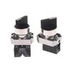 1 Pièce 22Mm Bouton Poussoir Commutateur Rotatif Xb2-Bd25 Bd53 1No1Nc 2No 2/3 Positions Auto-Verrouillage Auto-Réinitialisation Commutateur à Bouton Sélecteur