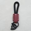 Hand-Woven Cowhide Leather Keychain Pendant with Logo Embossing - High-Quality Anti-Lost Car Lanyard