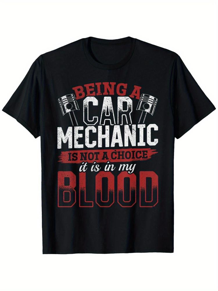 Auto Mechanic Automobile Mechanic Funny Car Mechanic TShirt Casual Round Neck Short Sleeve Mens Tshirt 100cotton SXXXL