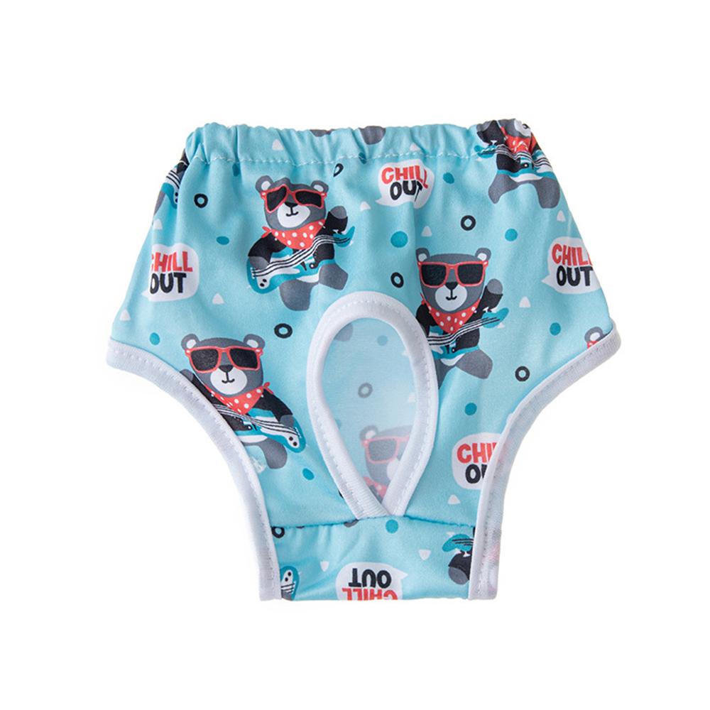 Dog Physiological Pant Puppy Panties Cartoon Print Leakproof Dog Menstrual Pants Breathable Pet Diaper Portable Pet Supplies