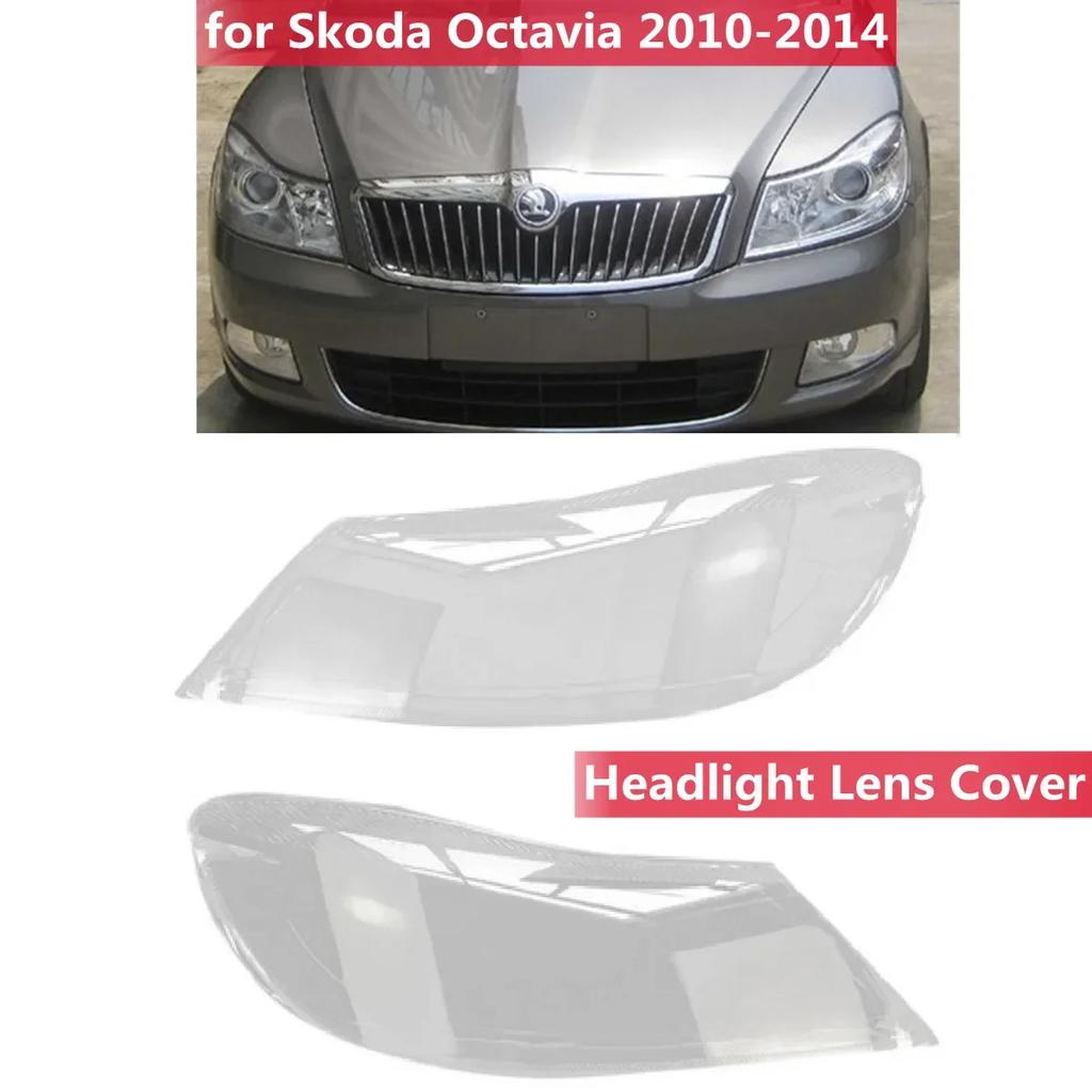 Auto-Frontscheinwerferabdeckung für Skoda Octavia 2010-2014, Auto-Scheinwerfer-Lampenschirm, Lampenabdeckung, Kopflampenlichtglas, Linsenschale