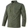 Lente Herfst Overhemden Mannen Werk Lange Mouw Buiten Strijd Multi-pocket Sneldrogend Cargo Lange Mouw Overhemden