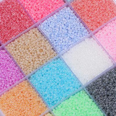 1260/6300Pcs 2mm Glass Seed Beads Czech Charm Crystal Spacer Glass Beads For Jewelry Making DIY Handmade Bracelet Accessories