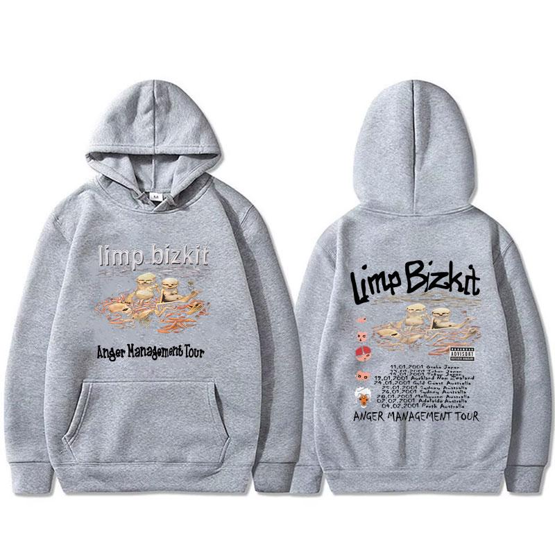 90s Rock Band Limp Bizkit Anger Management Tour Hoodie Men Women Fashion Oversized Pullover Unisex High Quality Fleece Hoodies