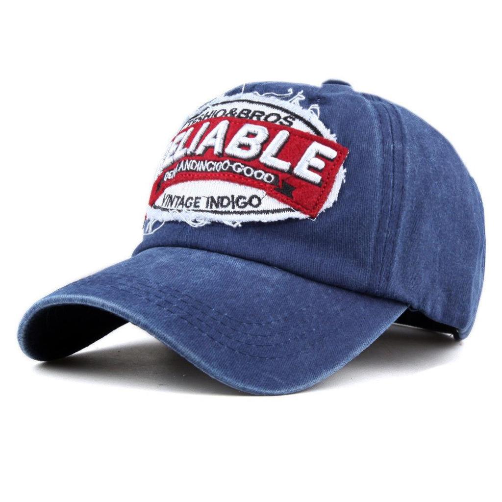 Men's Embroidered Washed Cotton Stitching Baseball Cap, Korean Style