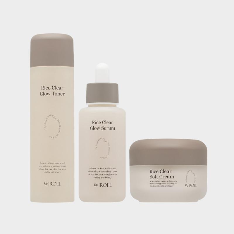 Wiroel Rice Clear Light Skincare 3-Piece Set