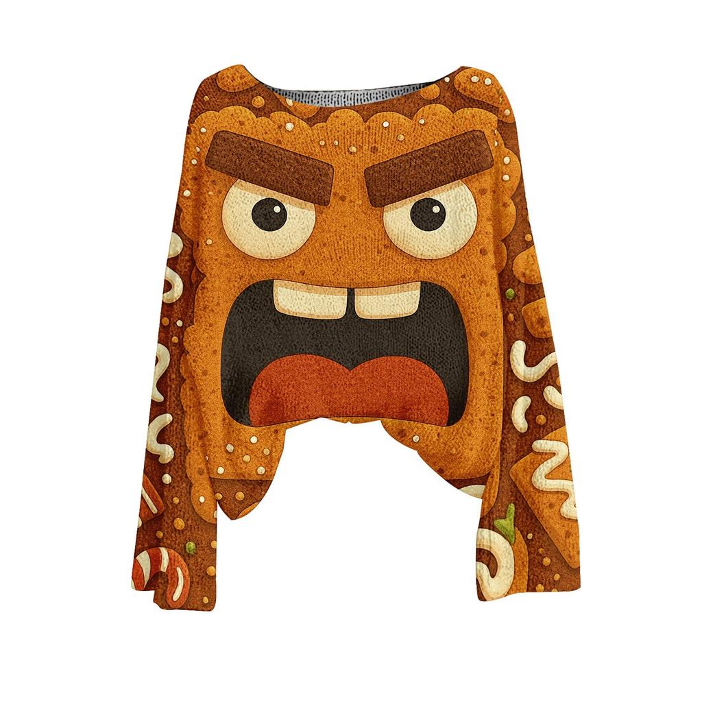 XDC-YZL84-One-word Neck Pullover Sweater 3D Printing