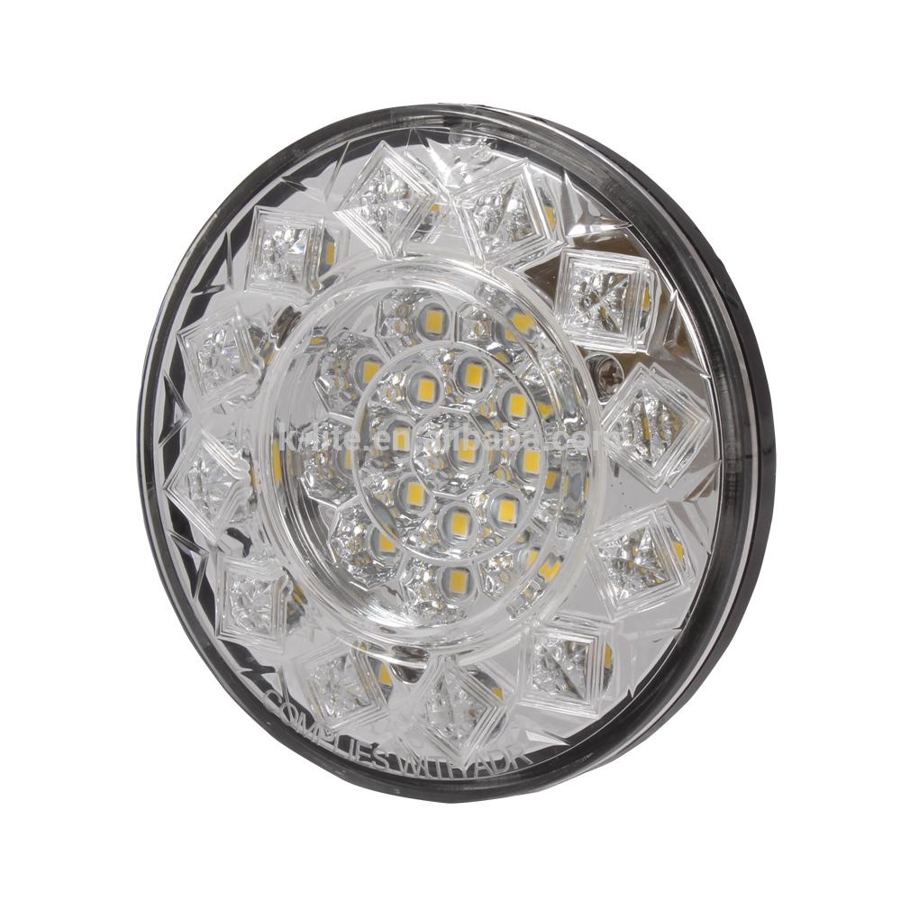 LED Tail Light Round Tail Lamp Rear Brake Indicator Light for Truck Trailer красный