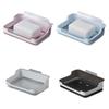 With Lid Soap Holder Organizer Double Layers Punch-Free Soap Storage Tray Detachable Wall Mounted Soap Dish