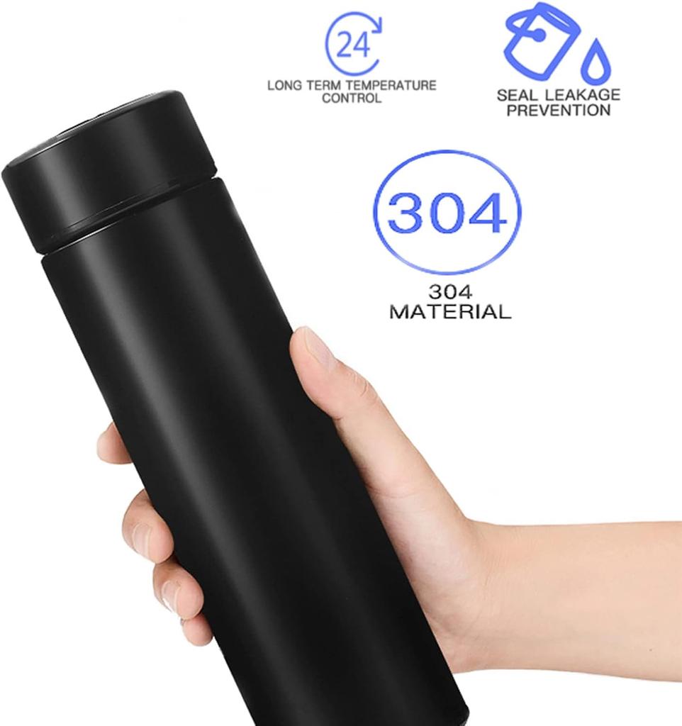 500ml RVS Thermische Mok met LCD Temperatuurweergave Lekvrij Dubbele Laag Vacuüm Isolatie Slimme Herbruikbare Beker
