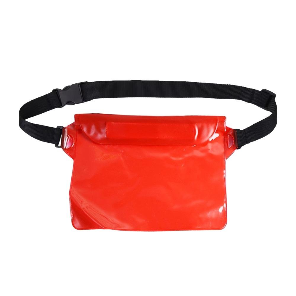 Transparent Waterproof Waist Bag Large Capacity 3 Layer Protection Swimming Bag With Waist Strap Multi-Layer Seal