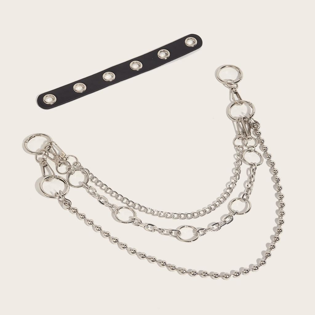 Fashion Double Metal Trouser Chain Hip Hop Belt Cool Accessories Waist Chain