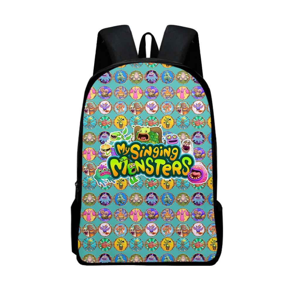 Klassiek Populair my singing monsters Notitieboek Rugzakken leerling Schooltassen 3D Print Oxford Waterdicht Jongens/Meisjes Laptop Rugzakken