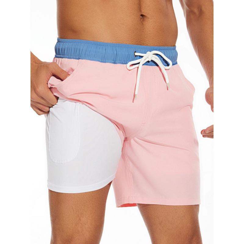 GD summer new men's shorts fashion vacation pants men's four corners milk silk lining
