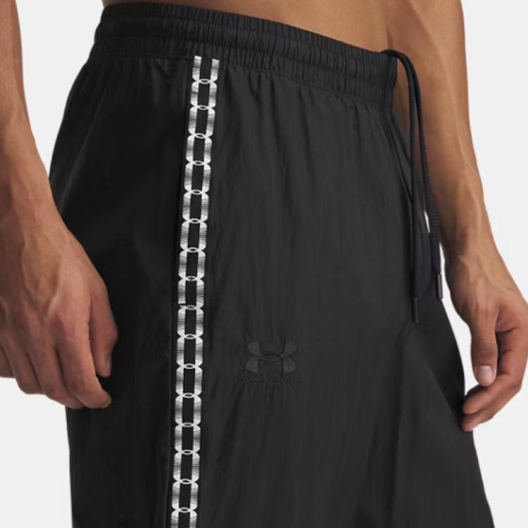Under Armour Ss25 Terrace96 Series Waterproof Breathable Loose Comfortable Knitted Sports Pants Men pants Black 6001680-001