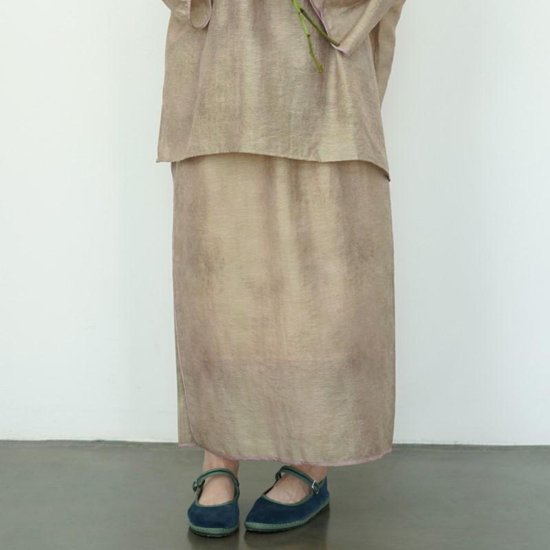 

Johnature Женские винтажные однотонные юбки на резинке, летние юбки в китайском стиле One Size