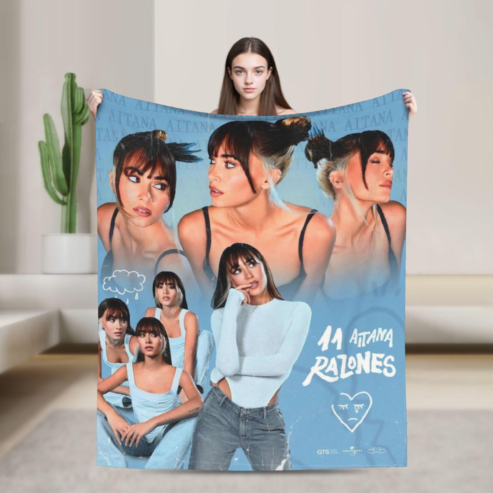

3D A-Aitana Blanket Spanish Singer Travel Office Flannel Throw Blanket For Couch Chair Sofa Bed Super Warm Bedspread Gift Idea 75x90cm