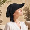Women Turban Hat, Ethnic Style Sun Protection Hat with Widened Brim, Toe-Cap Fit Sun Hat for Outdoor Activities Hiking Beach Travel
