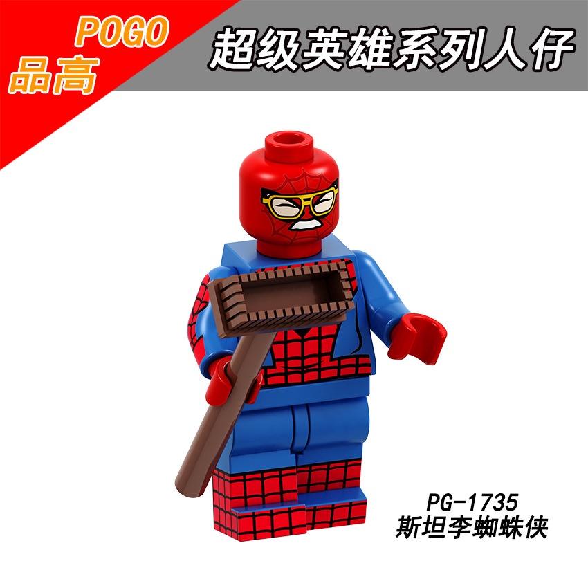 Minifigures Superhero Building Blocks Figurine Hulk Spider-Woman Toy