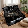 Cristiano Ronaldo Benutzerdefinierter Name Text Flanelldecke Fußball Logo Personalisierte Fleece-Wurfdecke Besonderes Geschenk für Sofa Schlafzimmer Zuhause