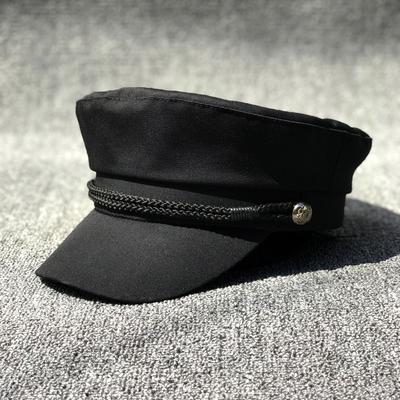 Ретро Тонкая Холщовая Восьмиугольная Шляпа Женская Летняя Трехмерная Универсальная Британская Шляпа с Плоской Верхушкой Ручной Работы Утиный Клюв Берет Модный