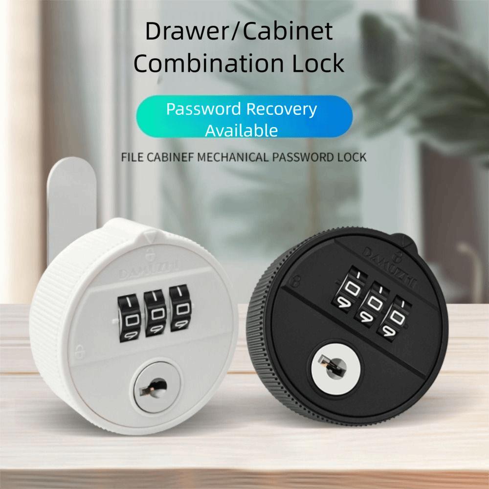 Durable Combination Lock 3 Digital Code Cabinet Lock Security Password Lock Office Locker