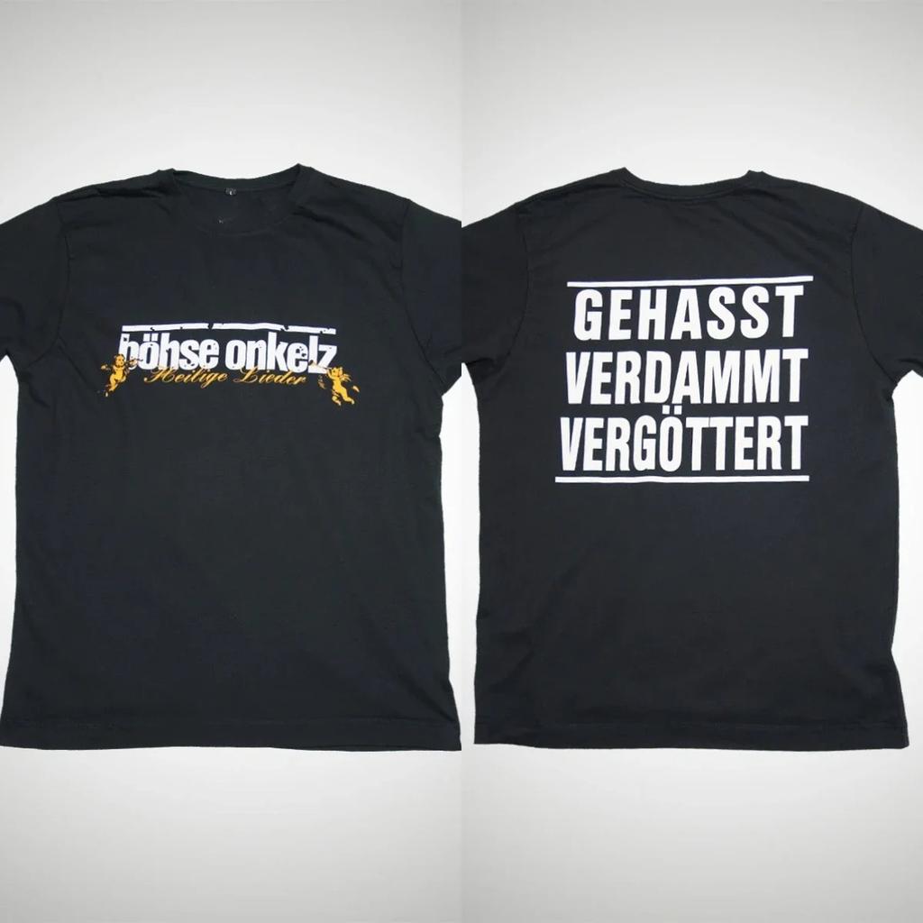 Böhse Onkelz 40 Year T-shirt Gehasst Verdammt Vergöttert II Peripheral Oversized Y2k Casual Cotton Men's Women's T-shirts Tees