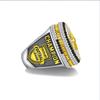 2026 Fantasy Football Championship Ring Classic Alloy Two-Tone Gold Black Rhinestone Fantasy League Winner Trophy Custom Name
