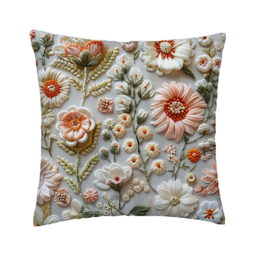 1 шт. 45 см 3D Мягкая Подушка Наволочка Элегантная Растительная Цветочная Наволочка для Дома Гостиной Спальни Украшение Наволочка 18x18Inch